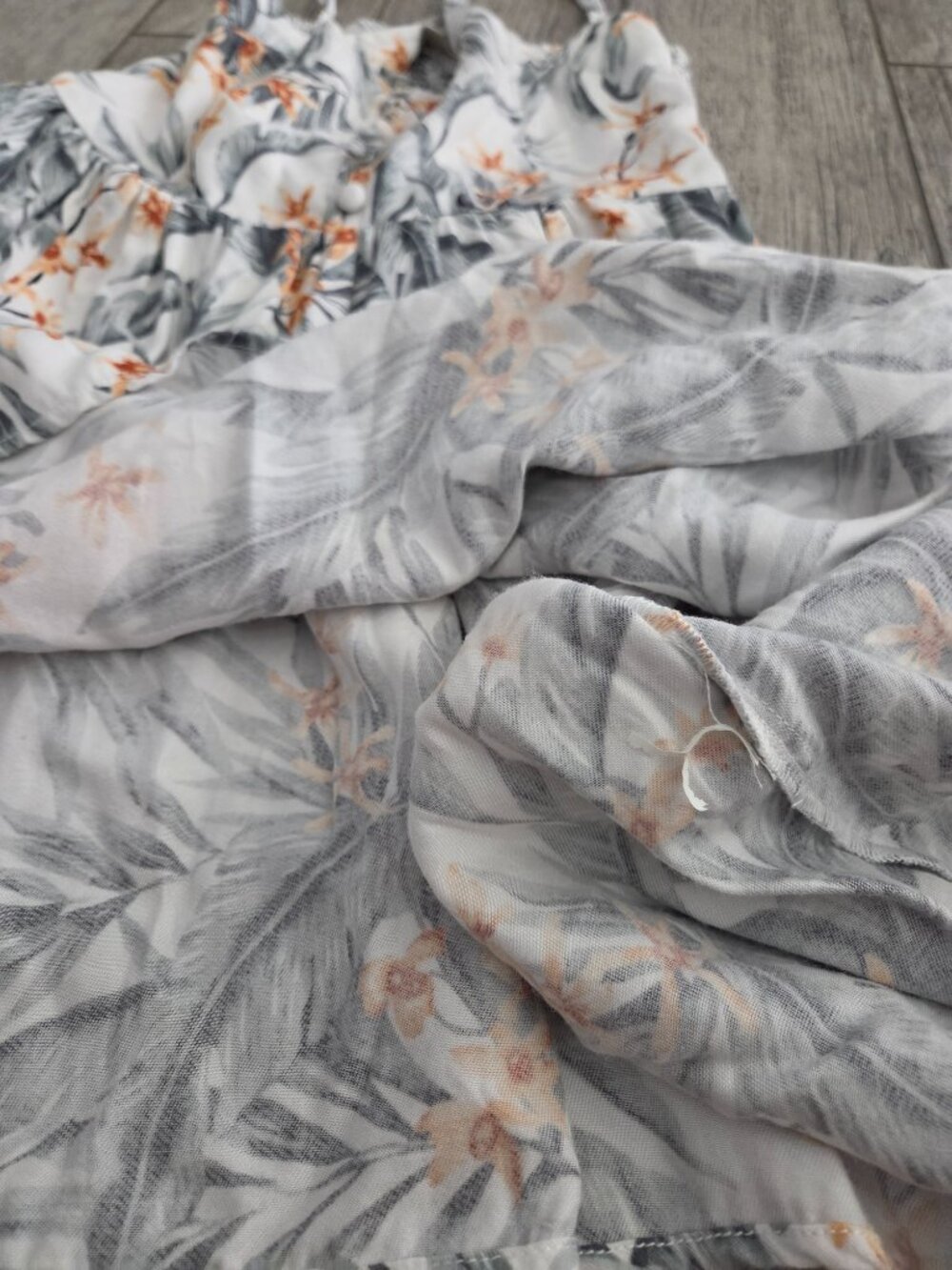 Rip Curl Diamond Bay Tropical Mini Sundress White Gray Orange Women's Size XS - Picture 12 of 14